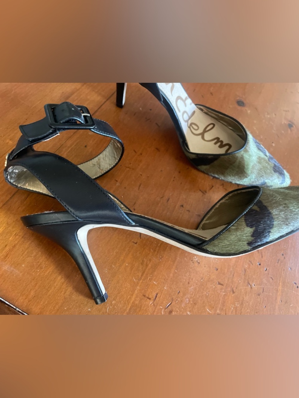 Sam Edelman Ankle-Strap Pump in Olive Camo pony- 
stunning shoes ! - Picture 11 of 12